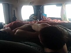 Shaking with excitement girlfriend moans through public Walmart car orgasm