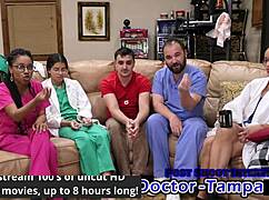 Dr Tampa gapes Aria Nicole's pussy feet in 2023 physical