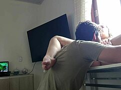 Curvy Blonde Wife's Big Ass Tempts Kitchen Quickie Ride