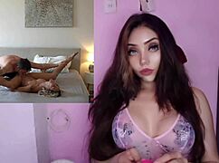 Petite latina teen licks pussy orgasms hard creampied deep