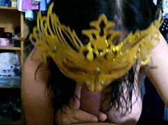 gloria's pregnant mouth devours paco's cock in this must-see swingers blowjob