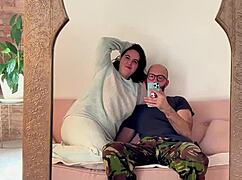 my plump wife begged to film our mirror sex session