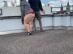 i share dirty peeing hobby with big ass mother-in-law in public spots