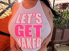 Angelina Castro shakes Cuban ass while dildo fucks hairy pussy