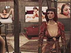 Piper from fallout 4 gets wild brunette teen lesbian strapon action in the wasteland