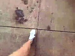 big boobed stepmother milf struts outside showing natural tits in homemade public tease