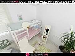 Blonde MILKA WAY SHAVED PUSSY RIDES COCK DOGGY COWGIRL MOANING LOUDLY VR PASSION