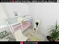 Blonde MILKA WAY SHAVED PUSSY RIDES COCK DOGGY COWGIRL MOANING LOUDLY VR PASSION