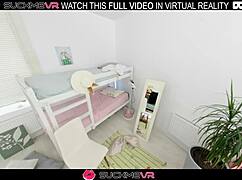 Blonde MILKA WAY SHAVED PUSSY RIDES COCK DOGGY COWGIRL MOANING LOUDLY VR PASSION
