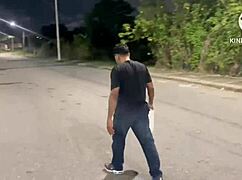 damn, wife cheats on hubby in street after car runs outta gas... cuck hugs the bull