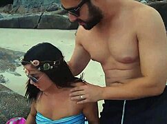 hey i hit the naturist beach for outdoor clit licking and milf sex with my athletic latina friend 🌴👅💦🌊