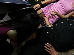 tony torn between brunette and blonde cops in steamy bisexual threesome