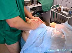 Lustful Doctor Pounds Bound Patient on Desk During Gyno Exam