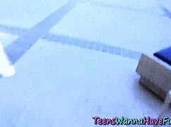 Real teens in lingerie stockings suck monster cocks at party