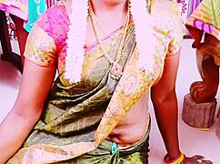 Desi bhabi cheats on husband, fucks swamiji with dirty Telugu talks in bedroom