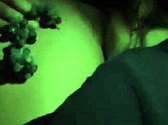 girlfriend licks grapes off my pussy in steamy lesbian food fetish play