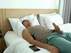 stepbrother jerks off fantasizing hard stepsis sex from her photo