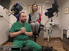 doctor blasts kalani luana's shaved ass with hot cum load