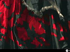 octokuro as horny vampirella with huge tits seduces sata jones for wet lesbian scissoring domination... ugh so hot