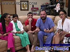 dr tampa catheterizes aria nicole in latex hospital gloves