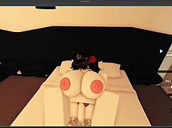 dxrk's got her futanari monster cock and big tits ready for more action in v2