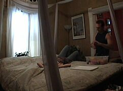 whoa this slut teen sneaks licks and dildos with landlord 😈🔥