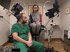 doctor blasts kalani luana's shaved ass with hot cum load