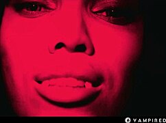 octokuro as horny vampirella with huge tits seduces sata jones for wet lesbian scissoring domination... ugh so hot