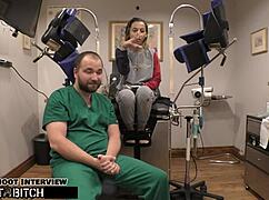 doctor blasts kalani luana's shaved ass with hot cum load