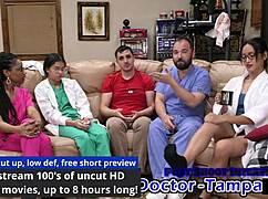 dr tampa catheterizes aria nicole in latex hospital gloves