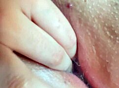 curvy latina fingers her huge wet pussy lips clit closeup moaning dirty in lingerie