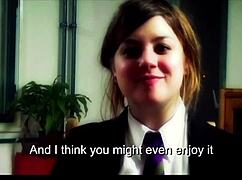 the bully gets caned nude by frau kruger outdoors cfnm femdom humiliation