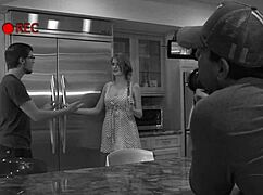 Watch Faye Reagan's shaved pussy stretch around thick cock in fishnets and heels