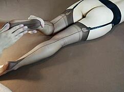 Want these stocking soles massaged till this horny milf moans loud?