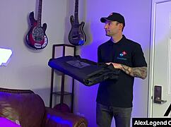 Madison Morgan begs pizza guy Alex Legend to fuck her redhead pussy raw!