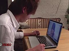 Shiona Suzumori gives intense passionate Asian blowjob slurping every inch in JAV