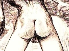 Ever wondered what hides in vintage erotic art scenes?