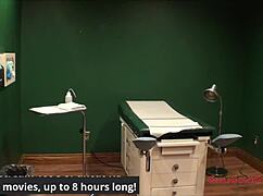 Kendra Lee spreads big ass and tits during intense physical exam