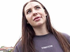 German Scout Picks Up Small Tits Long Labia Teen Emma Evans for Casting Fuck