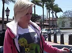 Petite blonde short hair teen big clit small tits picked up by older guy chats then fucks deepthroat doggystyle rough