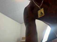 Brunette tattooed hottie takes double penetration poolside after steamy shower tease