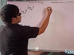 japanese student aches for teacher's erotic math exponents backstage