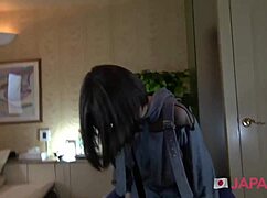 Adorable Japanese teen rides cock hard in POV doggystyle for deep creampie finish with toys