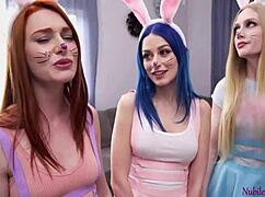 emma starletto jewelz blu lacy lennon stepcousins turn bad bunnies 🐰💦