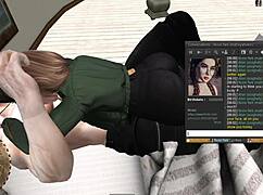 hey check out this nerd girl strolling second life