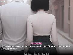 Stepsister OBSESSED with STEPBROTHER'S giant COCK in hentai game