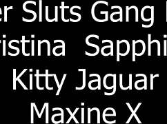 latina gangbang sluts christina sappher maxine x kitty jaguar take double anal creampie interracial rough