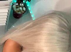 Blonde Halloween witch's deepthroat blowjob ignites my burning desire