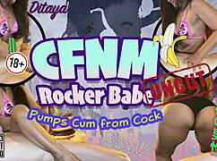 cfnm rock and roll stepmom in costume roleplay milks cum from young guy