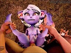 black babe chokes on deepthroat handjob before hardcore quickie orgasm